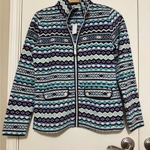Talbots Patterned Blue Women's Jacket